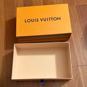 Louis Vuitton Orange Box with Cream Interior and Blue Pull Tab